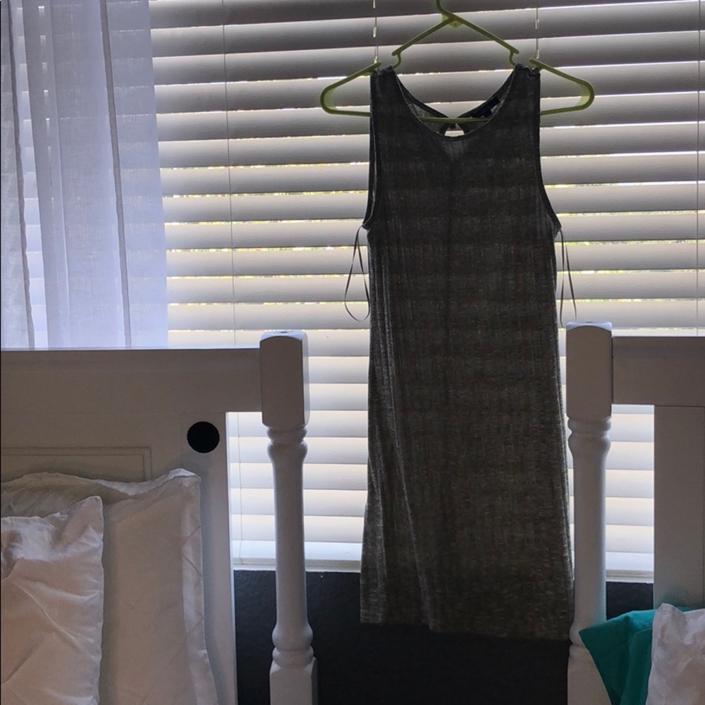 Grayish/greenish midi dress